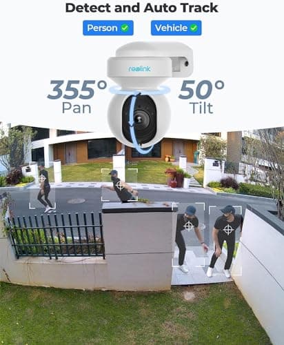 REOLINK E1 Outdoor Plug-in WiFi Security Camera, 5MP HD PTZ Camera for Home Security, Motion Tracking, 5GHz WiFi, 3X Optical Zoom, Person Vehicle Detection, Spotlight Color Night Vision, APP Control 6