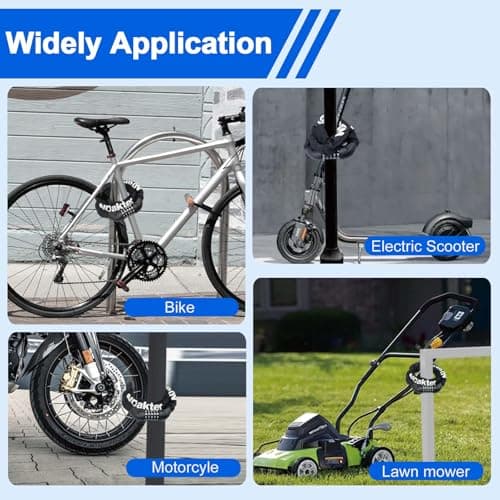 NDakter Bike Chain Lock, 5 Digit Combination Heavy Duty Anti Theft Bicycle Chain Lock,2.62/3.2/4.27/5/6Ft Long Security Resettable Bike Locks for Bike, Bicycle, Scooter, Door, Gate, Fence-4/6mm Thick 7