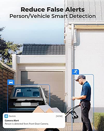 REOLINK Cellular Security Camera Wireless Outdoor, 4G LTE No WiFi Needed, 2K HD with Person/Vehicle Smart Detection, Rechargeable Battery, Two-Way Talk, SIM Card Included (Updated Version), Go Plus 5