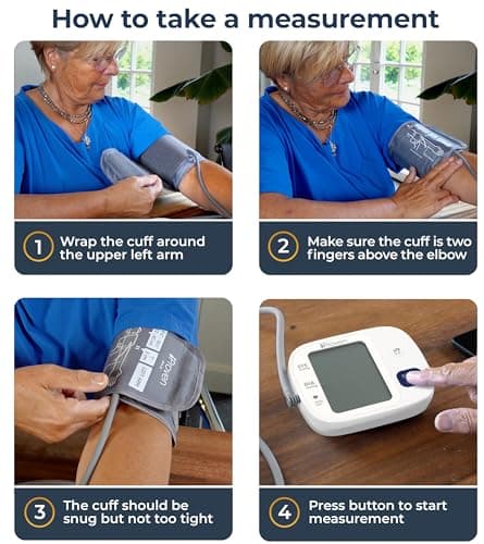 iProven Blood Pressure Monitor Bluetooth for Home Use - Upper Arm with App Integration, Easy-to-Use One-Touch Operation, and Large Display for Convenient Monitoring. 6