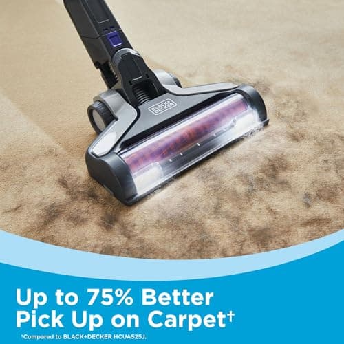 BLACK+DECKER Pet Hair Vacuum, Cordless Vacuum Cleaner Pet Hair, Up to 55 Minutes of Runtime, Interchangeable Floorhead, Maximum Suction, Multi-Surface, Light Weight, Powerseries Extreme (BSV2020P) 5