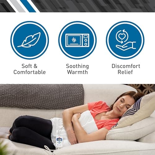 BodyMed Digital Moist Heating Pad with Auto Shut Off Heating Pad for Neck and Shoulders, Back Pain and Muscle Discomfort Relief - 14 x 27 Inch, White 5