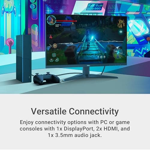 Dell G2725D Gaming Monitor - 27-inch QHD (2560x1440) up to 180 Hz, 2ms Response time, 99% RGB Display, DisplayPort/HDMI Connectivity, AMD FreeSync, Comfortview, Tilt Adjustable - Black 7