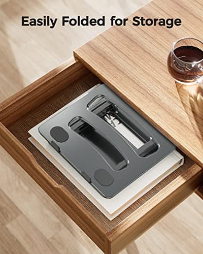 LORYERGO Adjustable Laptop Stand, Portable for 17.3inch Laptops, Holds Up to 17.6lbs, Ergonomic Posture & Heat Dissipation - Gray 6