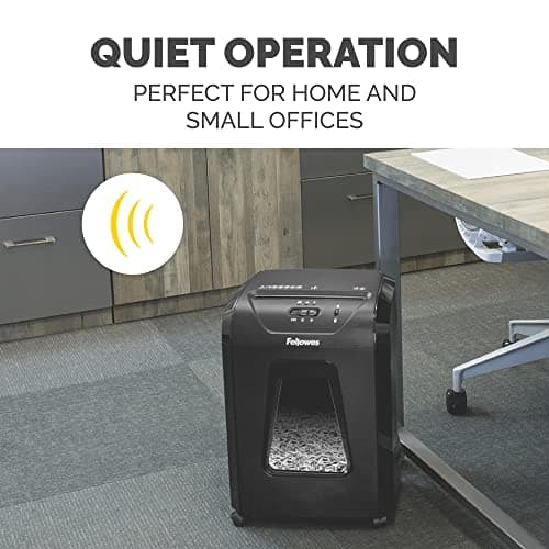 Fellowes Powershred 12 Sheet Cross-Cut Paper Home Office Paper Shredder, 19.50" H x 9.69" W x 13.44" D 7