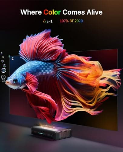 NexiGo Aurora Pro MKII, 4K Tri-Color Laser UST Projector, 30000:1 Contrast Ratio, Dynamic Iris & Laser Dimming, 0.21:1 Throw Ratio, Dolby Vision & Atmos, HDR10+, 3D, 4.2ms ~ 8ms Low Latency 7
