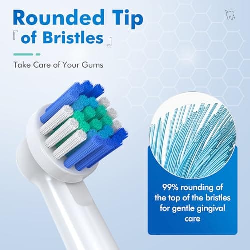 Replacement Toothbrush Heads Compatible with Oral-B Braun, Pack of 8 Professional Precision Clean Electric Toothbrush Replacement Heads for Oral-b 7000, Clean, Oral B Pro 1000, 9600, 500, 3000, 8000 5