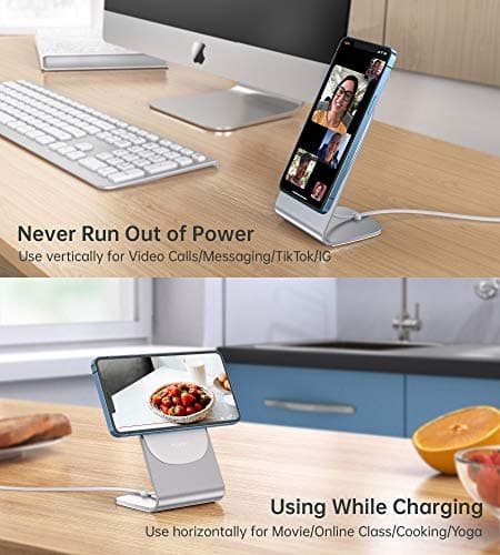 Magnetic Wireless Charger for iPhone 17/16/15/14/13/12 - Mag Charger+20W USB C Adapter, Fast Wireless Charging Stand/Pad with 5ft USB-C Cable for iPhone 17/16/15/14/13/12, Airpod-Gift for Men & Women 6
