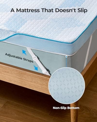 PERLECARE Firm Mattress Topper Full - 3 Inch Cooling Memory Foam Bed Topper for Pressure Relief, Soft and Supportive, Non-Slip Design, Removable and Washable Cover, CertiPUR-US Certified 6