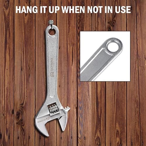 Olympia Tools 6" Adjustable Wrench, Heavy Duty Drop Forged Steel, Chrome Plated, Precision Machined Jaws, Rust Resistant 5