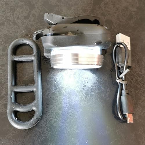 NUZYZ 2pcs USB Rechargeable Bike Light, Waterproof Super Bike Lights for Night Riding 4 Light Mode Options Mountain Bike Headlight LED Lamp Bicycle Accessories 7