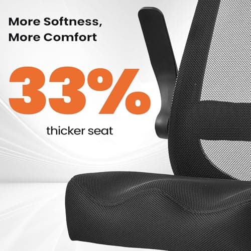 KWKSV Drafting Chair for Standing Desks, 500LBS Capacity Tall Office Chair with Adjustable Height, Foot Ring, Flip-Up Armrests, Thick Curved Seat for Home Office, Drawing, and Creative Work 5