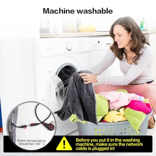 UFVCOV Portable USB Heated Blanket, Wearable Heated Shawl Wrap, Battery Operated Electric Blanket for Office, Rechargeable Heated Lap Blanket Throw, Gift for Women (Battery Not Included) 6