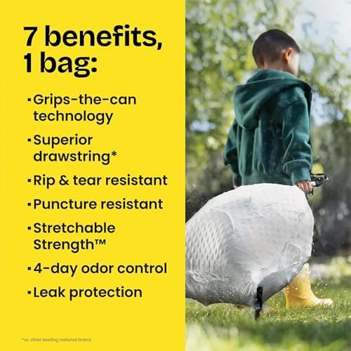 Glad ForceFlex Tall Kitchen Trash Bags, 13 Gallon, Gain Original, 40 Count (Package May Vary) 5
