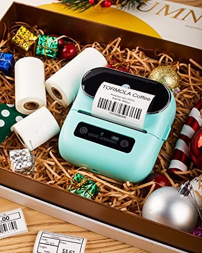 Phomemo M220 Label Maker, 3 Inch Bluetooth Thermal Label Printer for Barcode, Address, Labeling, Mailing, File Folder Label, Label Maker Machine with 3 Rolls of Labels 6