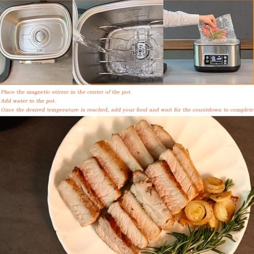 SPOONLEMON Sous Vide Precise Cooker, 8 Quart Stainless Steel Sous Vide Machine with Temperature Control, 6 Preset Shortcuts, LED Touchscreen– All-in-One Sous Vide Cooking Pot for Steak/Poultry/Seafood 9