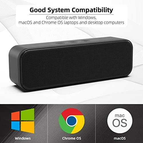 LIELONGREN [Newer] USB Computer Speaker for Desktop, Laptop Speaker, PC Speaker, Small Computer Soundbar with Hi-Quality Sound, Loud Control Volume, Rich Bass 6