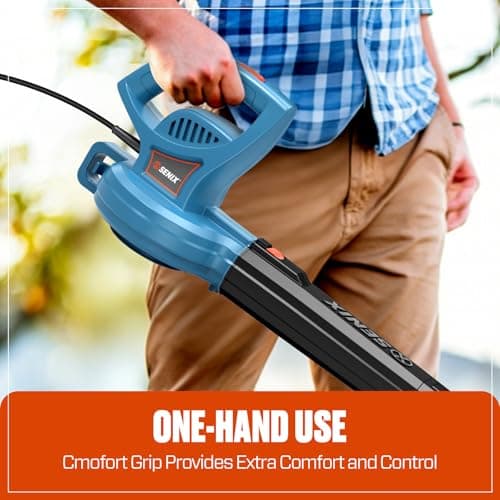 SENIX 6 AMP Handheld Electric Leaf Blower, Up to 260 CFM and 155 MPH, Lightweight, 120V (BLE06-L) 5