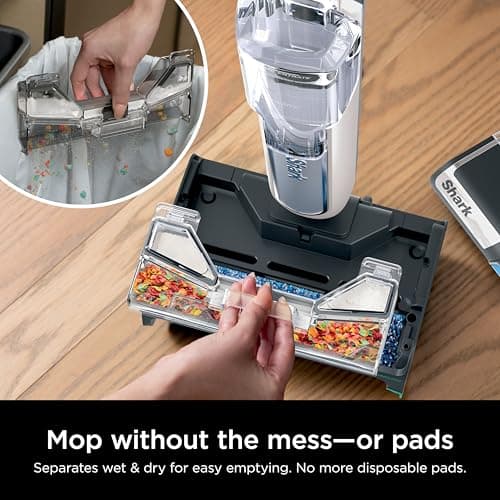 Shark HydroDuo with Dirt-Reveal Technology, Cordless, Everyday Hard Floor Cleaning System, Wet & Dry Debris Pickup, Mops & Scrubs All at Once, Hardwood, Tile, Laminate & Stone, Stone Metallic, WW201 10