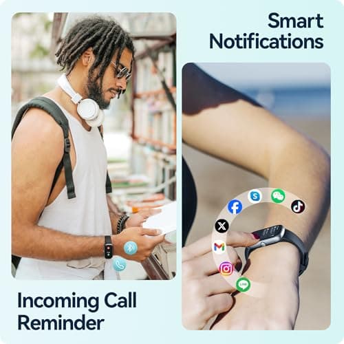 Health Fitness Tracker, 24/7 Heart Rate/SpO2/Sleep Monitor, Activity Trackers & Smart Watches with Step Calorie Counter Pedometer, 21-Day Battery, IP68 Waterproof Fitness Watches for Women Men 6