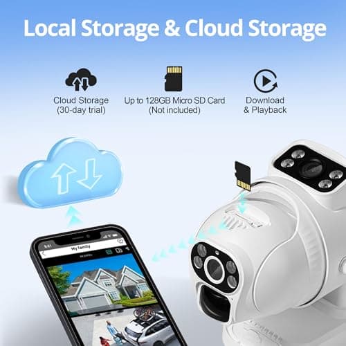 QBSHLHT Solar Camera Outdoor Wireless, Wireless Solar Camera with WiFi, 2K Night Vision Auto Tracking Security Cameras, 24/7, 2.4G WiFi Only Power on Button Beside Plug 8