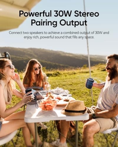 Portable Bluetooth Speaker Beach Vacation Essentials: Powerful Crystal Clear Sound/Dynamic Light/IPX5 Waterproof/All Day Playtime/BT 5.3/TWS Paring, Small Wireless Speaker for Outdoor|Travel|Camping 7