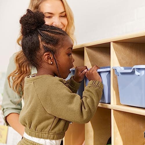 ECR4Kids Streamline 4-Section Toddler Coat Locker with Cubby Storage, Kids Furniture, Natural 8