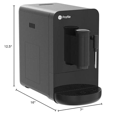 Profile GE Automatic Espresso Machine + Milk Frother | Brew in 90 Seconds | 20 Bar Pump Pressure for Balanced Extraction | Five Adjustable Grind Size Levels | WiFi Connected for Customization | Black 13