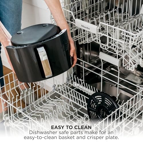 Ninja Air Fryer | 4 QT Capacity | 4-in-1 Roast, Crisp, Roast, Reheats, & Dehydrates | Dishwasher Safe Parts | 105°F-400°F | Includes 20 Easy & Healthy Recipes | 1550 watt | Grey | AF101 6