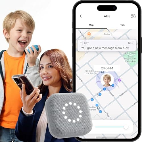 BoT Talk® GPS Tracker for Kids with Walkie-Talkie Voice Messaging - School-Friendly, Screen-Free, Unusual Activity Alerts, 7-Day Battery, Lowest Monthly Plan, Waterproof & Shockproof, Made in Japan
