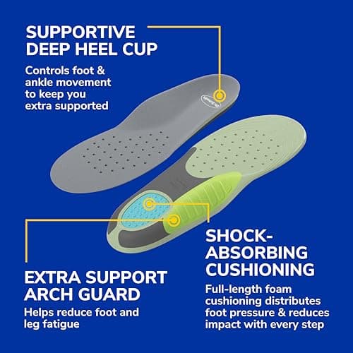 Dr. Scholl's Extra Support Shoe Insoles for Women, Size 6-11, 1 Pair: Designed for Plus-Size and Tall Women, Arch Inserts - Helps Reduce Lower Back Pain and Foot & Leg Fatigue 5