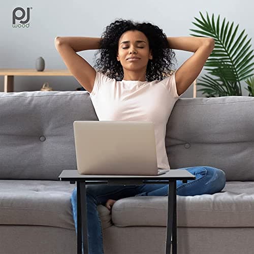 PJ Wood 2-Pack Folding TV Tray Set, Black - Collapsible Portable Snack Serving Tables, Home Furniture for Living Room, Bedroom, and Kitchen 7