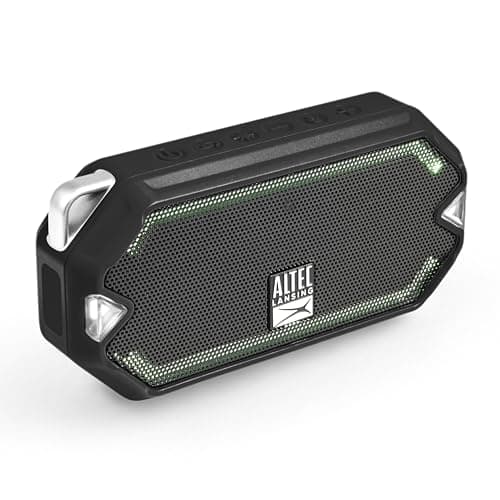 Altec Lansing - HydraMini Wireless Bluetooth Speaker, IP67 Waterproof USB C Rechargeable Battery with 6 Hours Playtime, Compact, Shockproof, Snowproof, Everything Proof (Black)