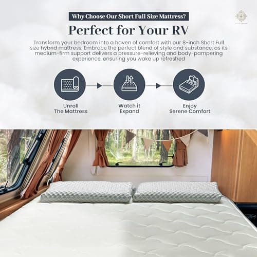 Aylas Furniture 3/4 Full Mattress - 8 Inch Hybrid Full Size Mattress High Density & Comfort Cold Foam with Continuous Coil Bonnell Springs - Eco-Friendly, Breathable Medium Firm - 48" x 75" 6