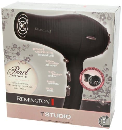 Remington Pro Pearl Ceramic Hair Dryer 1875W Fast Drying, Professional AC Motor, 3 Heat + 2 Speed Settings, Cool Shot, Diffuser & Concentrator Included 9