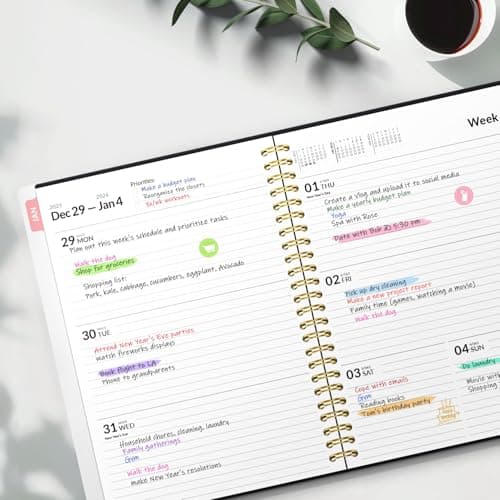 2026 Planner, Forvencer Calendar Planner Weekly and Monthly (Jan 2026-Dec 2026), 8.5" X 11", Agenda Book, Daily Journal Notebook with Tabs, Flexible Cover, Home School Organizer, A4, Pink 7