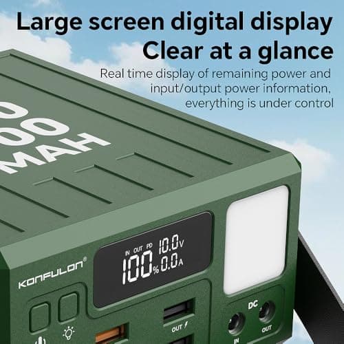High Capacity Power Bank 100000mAh Fast Charging 22.5W PD 20W Portable USB C Battery Packs with 7 Outputs & LCD Display Battery Bank for iPhone, Samsung, iPad ,Macbook & Outdoors Camping (GREEN) 5