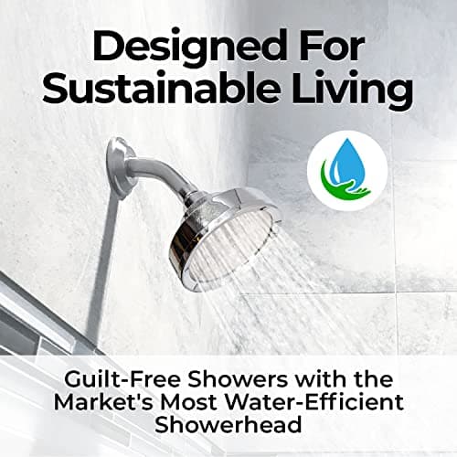 Water Saving High Pressure Bathroom Shower Head - Transform Your Shower Experience with our Luxury Shower Head - Low Carbon Footprint - Environmentally Friendly - Better USA Chrome Shower Head 5