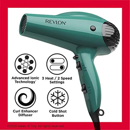 Revlon Volume Booster Hair Dryer | 1875W for Voluminous Lift and Body, (Green) 5
