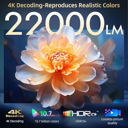 Compatible with Netflix Movie Projector with WiFi6 and Bluetooth5.3, Built-in App Store, Dolby Audio & Electric Focus & Auto Keystone, 4K Support High Brightness Outdoor Projectors, 1080P Proyector 6