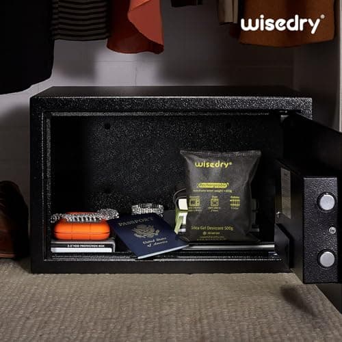 wisedry 2 x 500 Gram [2.2 lbs] Rechargeable Silica Gel Car Dehumidifier, Microwave Fast Reactivated Desiccant Packets Large for Gun Safe Closet Basement Garage Storage Moisture Absorber Bag Reusable 7