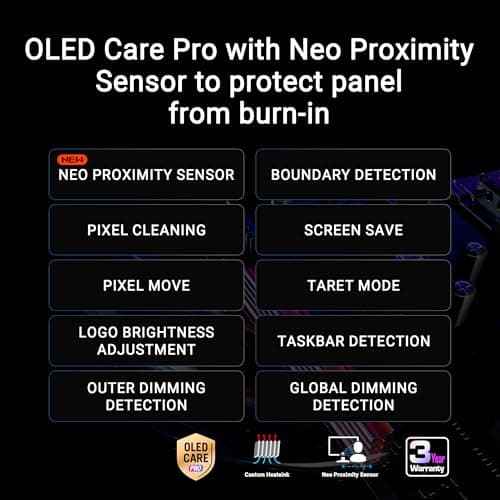 ASUS ROG Swift 32” 4K OLED Gaming Monitor (PG32UCDMR) ― 4K (3840 x 2160), QD-OLED, 240Hz, 0.03ms, G-SYNC Compatible, 99% DCI-P3, USB-C 90W, DisplayWidget, DisplayPort 2.1, 3 yr Warranty 5