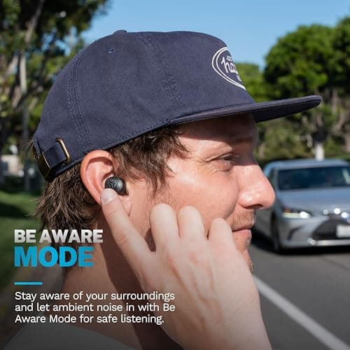 JLab Go Air Pop+ True Wireless Earbuds, in Ear Headphones, Bluetooth Earphones, 35H Playtime Ear Buds, Bluetooth Earbuds with Microphone, USB-C Charging Case, Dual Connect, EQ3 Sound, Black 6