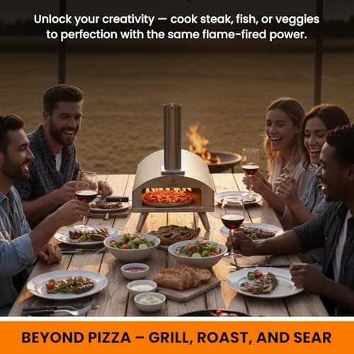 Stoke 13 Inch Outdoor Pizza Oven – Wood Pellet Portable Pizza Oven for Backyard, Camping, or Tailgating – Stainless Steel Oven with Pizza Stone & Accessories 7