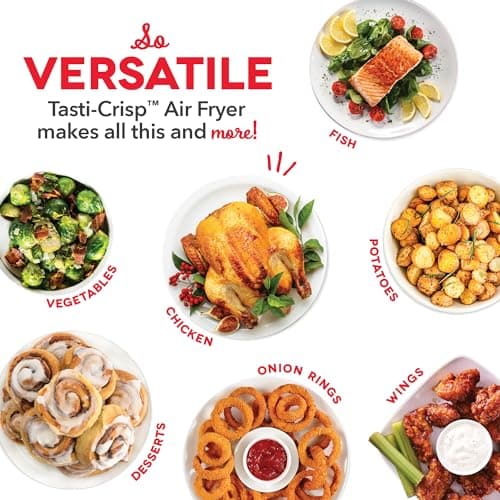 Dash Tasti-Crisp™ Air Fryer - AirCrisp® Technology - Compact Design with Adjustable Temperature Control - Nonstick Fry Basket & Auto Shut-Off Feature - 2.6 Quarts - Aqua 6