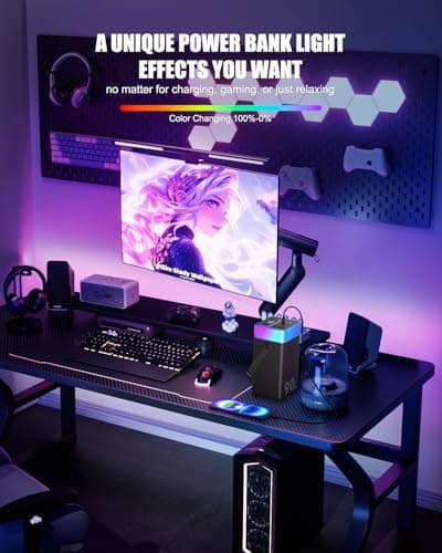 Feidyns 90000mAh Portable Charger Power Bank with 35W PD Fast Charging, 6 Ports & Built-in Cables, RGB Mood Light(12 Modes) &LED Camping Flashlight for Indoor/Outdoor Camping Home Travel Emergency 7