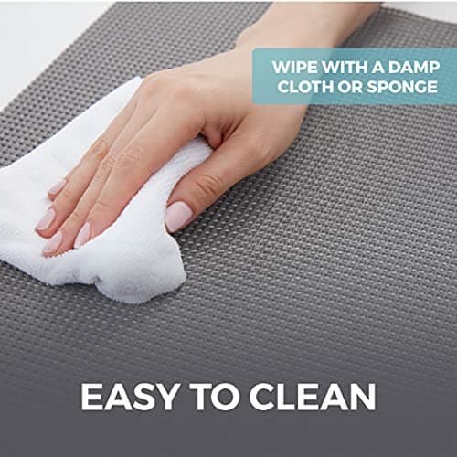 HOME GENIE Shelf Drawer and Cabinet Liner, Durable with Strong Grip, 12 in x 20 FT, Non Adhesive Liners Protect Kitchen Cabinets and Cupboard, Pantry, Bathroom Drawers and Shelves, Desks, Soft Gray 9