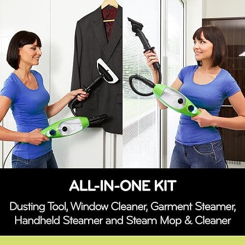 H2O X5 5-in-1 Multi-Purpose Steam Mop, Handheld Steam Cleaner, Adjustable Height, Removable Tank, Large Capacity, Rapid Heat Up, Steam Control, Lightweight, High Pressure 6