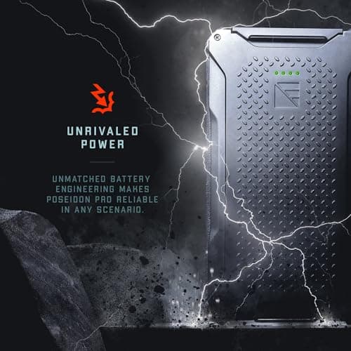 Dark Energy Poseidon Pro Indestructible Portable Charger | 10,000 mAh High Capacity | Fast Charging USB-C and USB-A Ports, Ultra-Durable Armor Flex, IP68 Waterproof, Made for Adventures Off The Grid 3