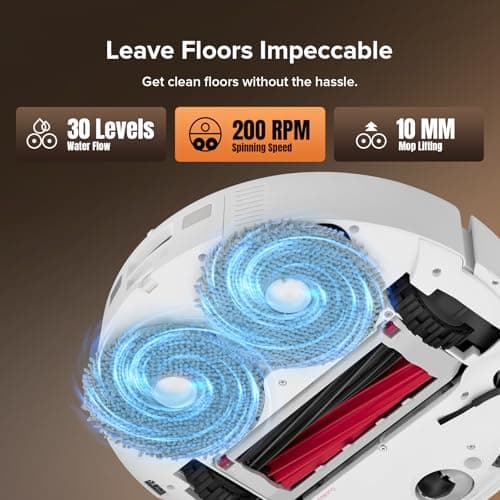 roborock Qrevo Master Robot Vacuum and Mop Combo, 10,000Pa Suction, FlexiArm Design Side Brush & Mop, Auto Mop Washing & Drying, Self-Emptying&Refilling, Dock Self-Cleaning, Obstacle Avoidance, White 5